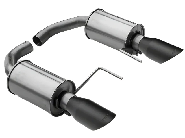 2015-2026 Roush Mustang V6 & Ecoboost Black-Tip Axle-Back Exhaust - Image 2