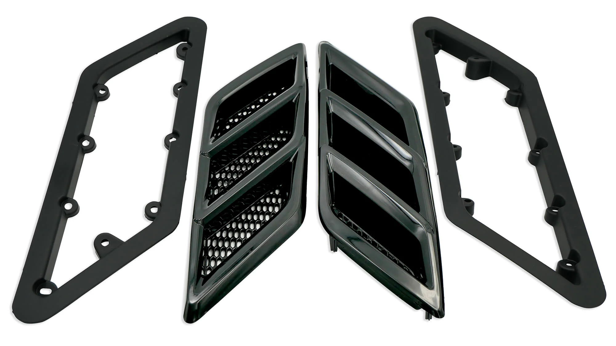 2015-2023 Roush Mustang Fender Vent Heat Extractors - Gloss Black - Image 3