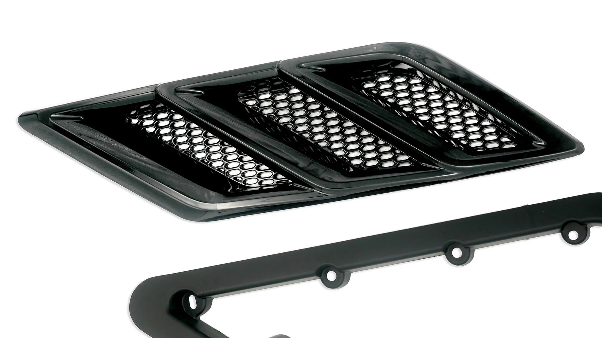 2015-2023 Roush Mustang Fender Vent Heat Extractors - Gloss Black - Image 4