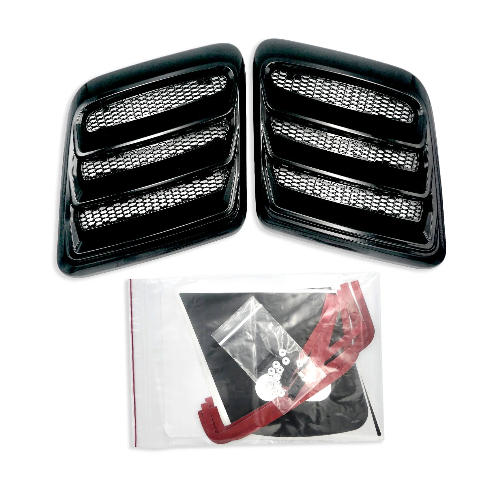 2018-2023 Mustang Hood Heat Extractors - Gloss Black - Image 3
